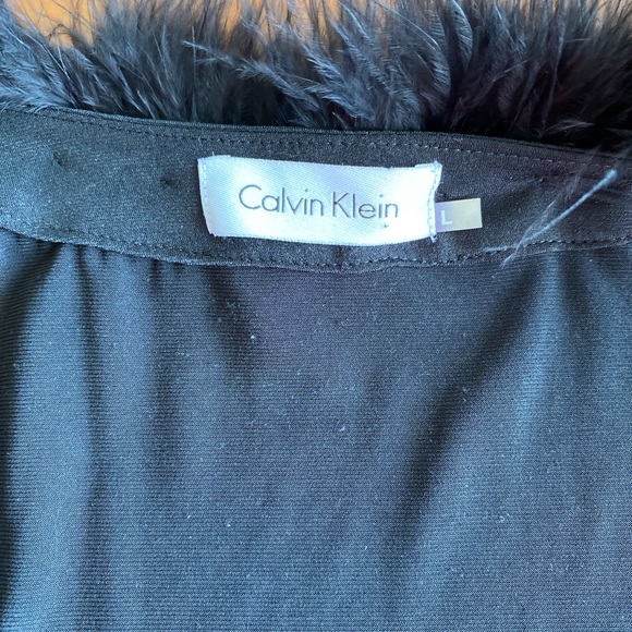 Calvin Klein Feathered Collar Cardigan - Picture 7 of 9